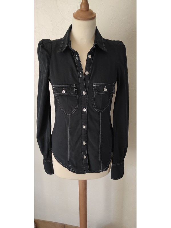 MAJE - Chemise gris anthracite