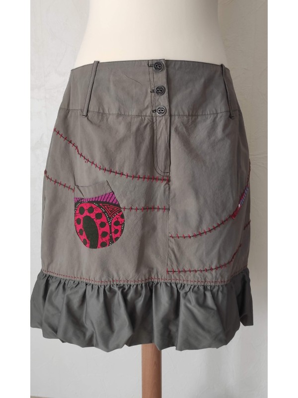 LA VOILA - Jupe fantaisie kaki