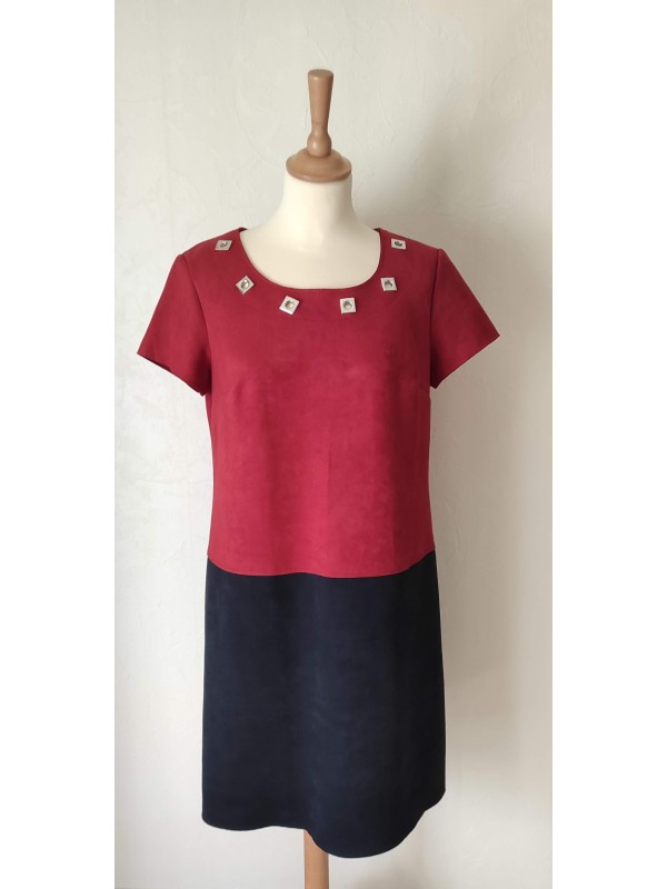 RIU - Robe suédine marine...