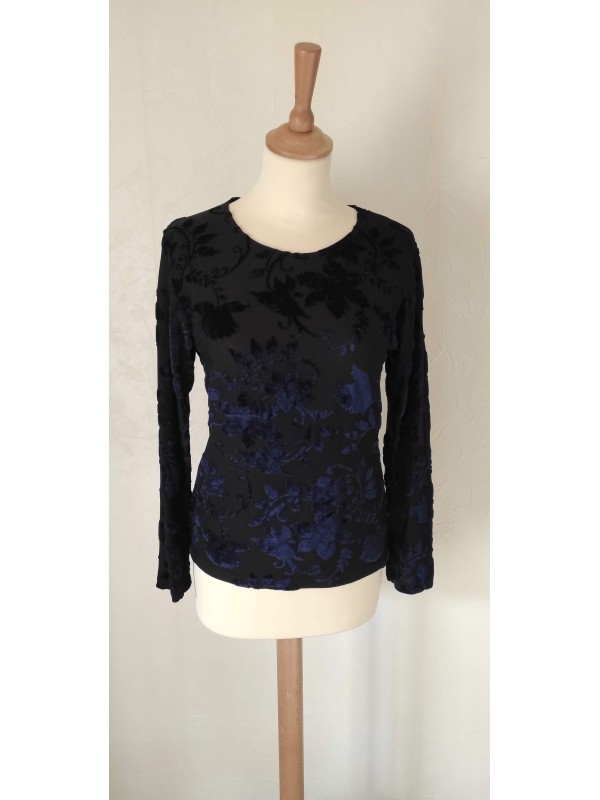 CARLOPIK - Top noir marine...