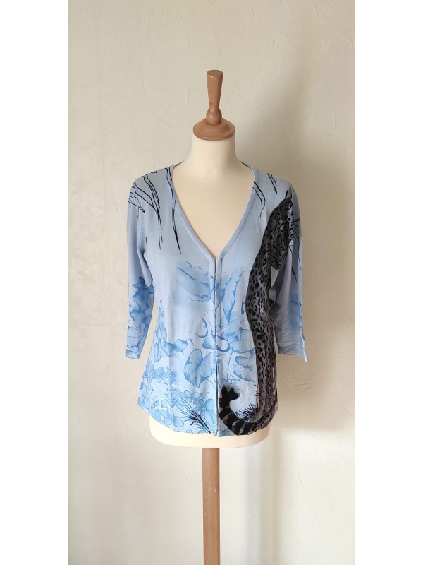 YOU YOU - Cardigan bleu...