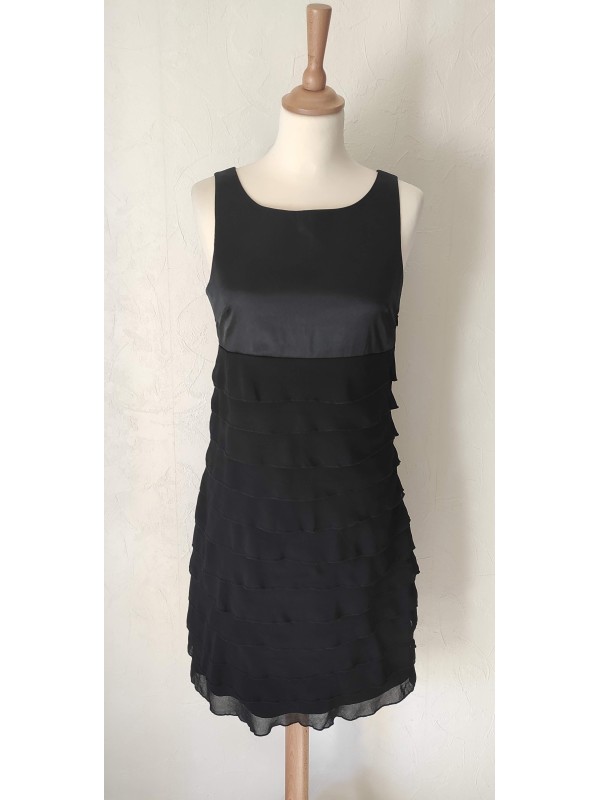 XANAKA - Robe noire satinée