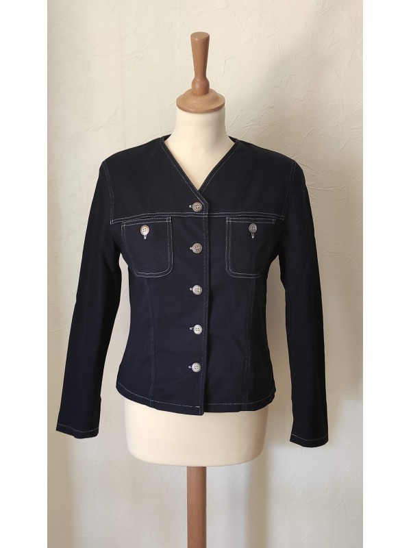 Veste légère en jean bleu