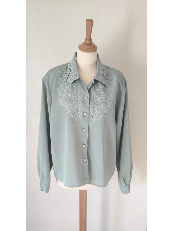 Chemise brodée couleur...
