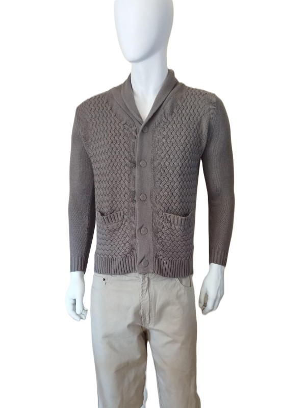 CUSTER - Gilet col châle et...