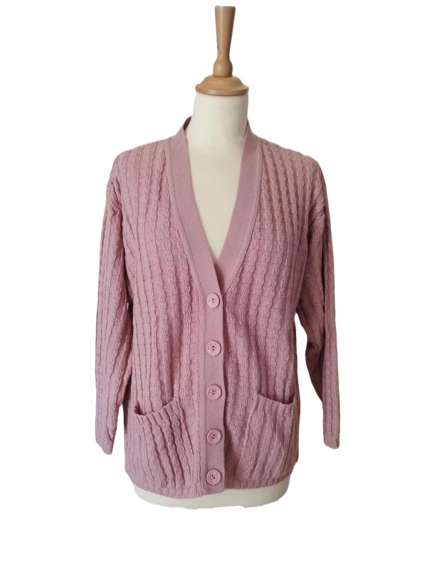 Cardigan bois de rose et...