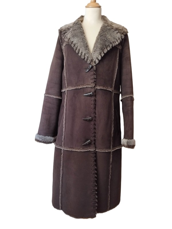 DERHY - Manteau marron...