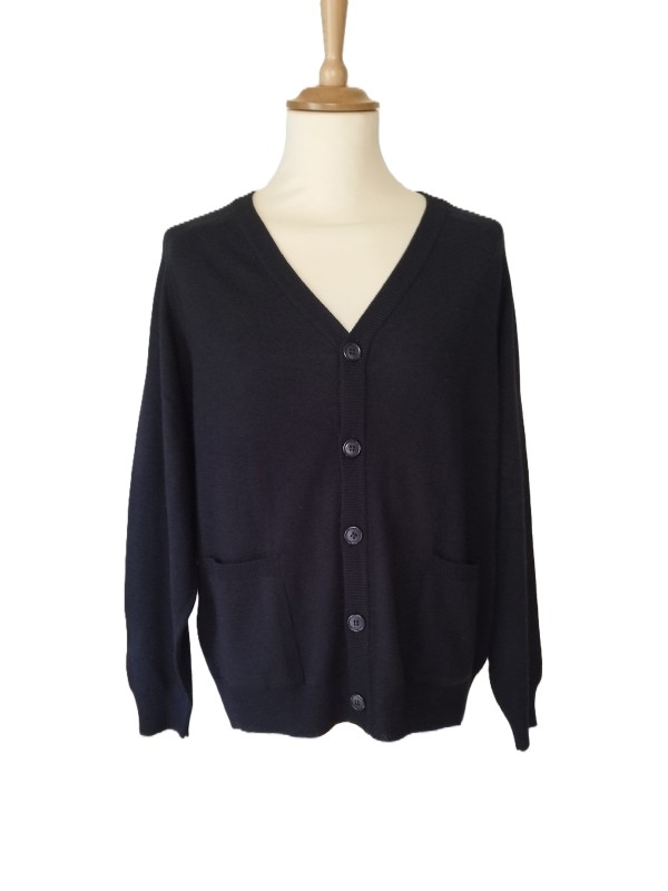 Gilet cardigan noir avec 2...