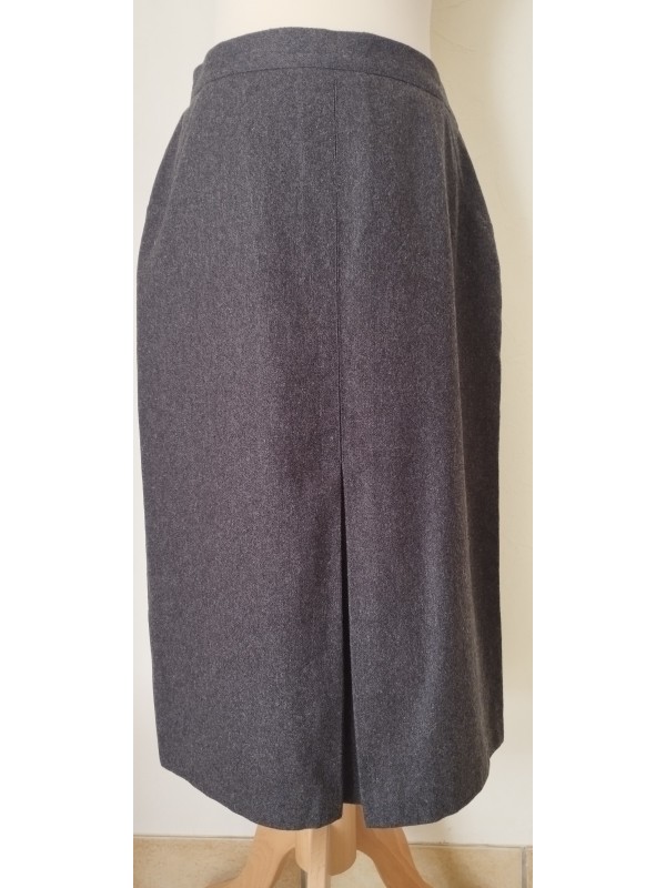 Jupe droite en laine