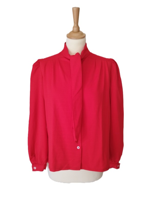 Chemise 80's rouge à...