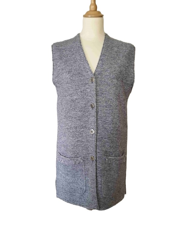 Cardigan vintage sans manches