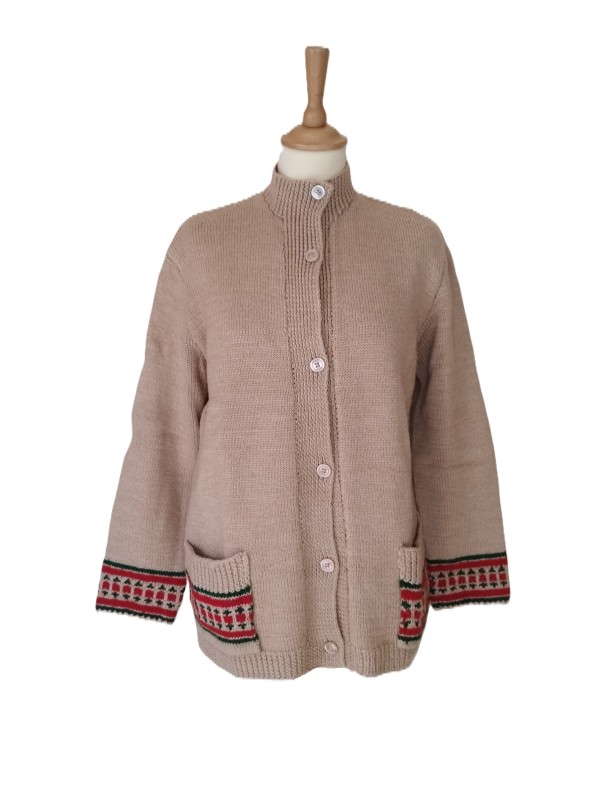 Cardigan vintage fait main