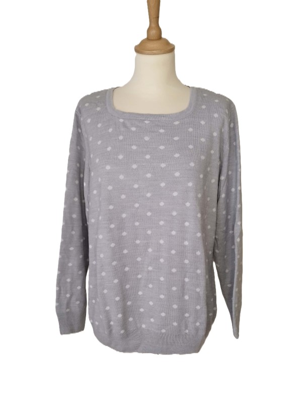 Pull léger motifs à pois et...