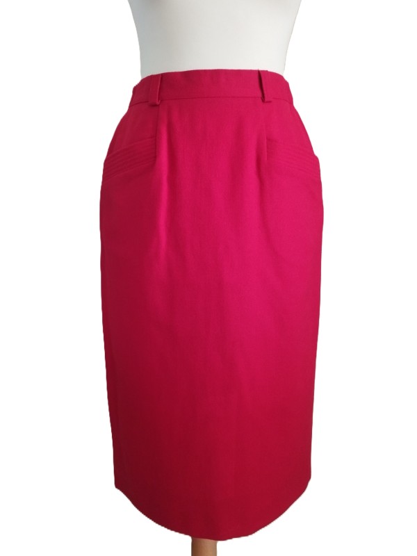 Jupe vintage rouge en pure...