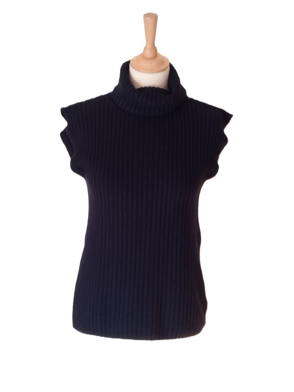 AUTRE TON - Pull noir col...